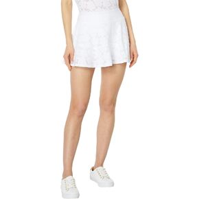 تنورة مريحة للنساء من ليلي بوليتزر كورين مع صورة ظلية قصيرة الطول وحزام خصر مطاطي وجيب على الجانب in Kuwait