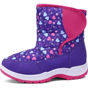 K KomForme Boys & Girls Snow Boots Warm Anti-Slip Outdoor Winter Shoes (Toddler/Little Kid/Big Kid)