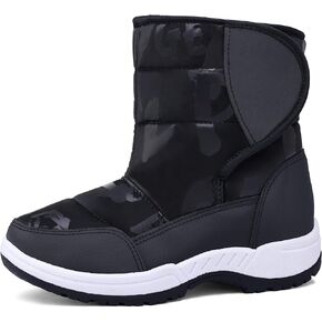 K KomForme Boys & Girls Snow Boots Warm Anti-Slip Outdoor Winter Shoes (Toddler/Little Kid/Big Kid)