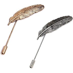 AngelShop الرجال دبوس بروش معدني خمر التلبيب عصا دبوس دعوى التعادل بروش شارة 2 قطعة in Kuwait