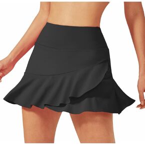 G4Free 15"/20" Tennis Skirts for Women Golf Skorts with Pockets High Waist Ruffle Athletic Skirt Inner Shorts in Saudi Arabia