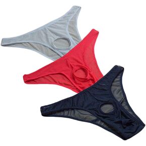 ملابس داخلية مثيرة للرجال من KHUFUZI حزمة 3 في 1 ملابس داخلية رائعة ملابس داخلية شبكية جليدية ملابس داخلية بيكيني ثونج هدية لصديقك in Kuwait