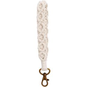 Macrame Keychain Wristlet Keychains for Women Wrist Lanyard for Keys Car Keys Cute Key Chains Boho Keyring Bracelet for Girls