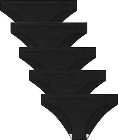 Bikini Underwear for Women Cheeky Panties Soft No Show Seamless Hipster 5 Pack in Kuwait