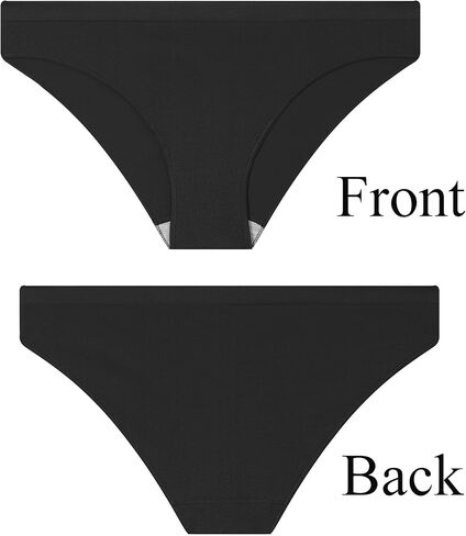 Bikini Underwear for Women Cheeky Panties Soft No Show Seamless Hipster 5 Pack in Kuwait