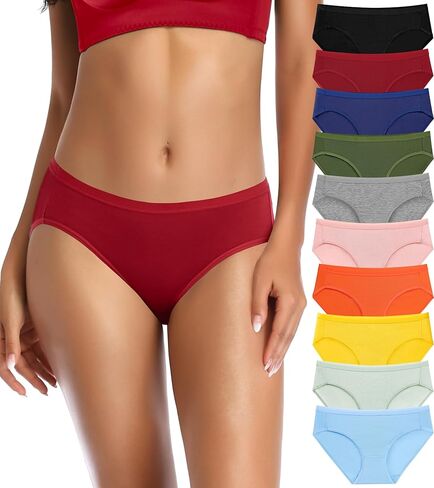 ملابس داخلية نسائية بيكيني من Annenmy قطنية رائعة ذات قصة عالية ناعمة قابلة للتمدد وممتصة للرطوبة ملابس داخلية تغطية كاملة لباس داخلي داخلي in Kuwait