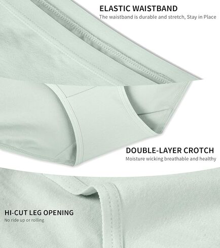 ملابس داخلية نسائية بيكيني من Annenmy قطنية رائعة ذات قصة عالية ناعمة قابلة للتمدد وممتصة للرطوبة ملابس داخلية تغطية كاملة لباس داخلي داخلي in Kuwait