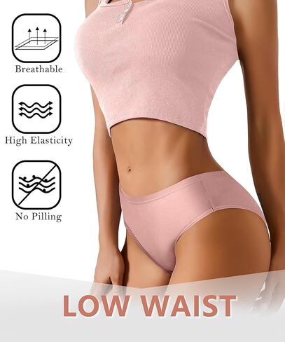 ملابس داخلية نسائية بيكيني من Annenmy قطنية رائعة ذات قصة عالية ناعمة قابلة للتمدد وممتصة للرطوبة ملابس داخلية تغطية كاملة لباس داخلي داخلي in Kuwait