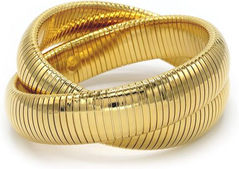 Marshal Metal Fashion Bracelet Omega Chain Polished Stretch Double Cobra Bracelet in Kuwait