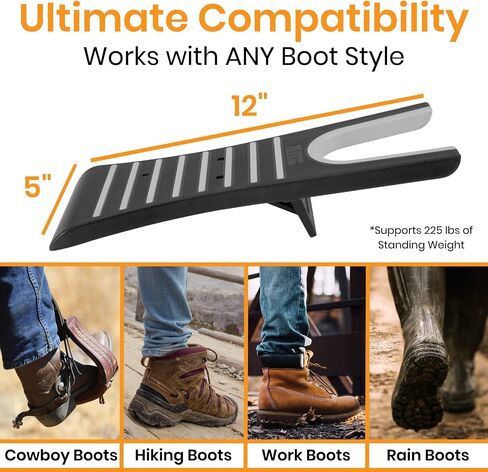 Vive Heavy Duty Boot Jack for Cowboy Boots - Shoe Horn Puller for Taking Off Boots & Shoes - Featuring Strong Rubber Remover in Saudi Arabia