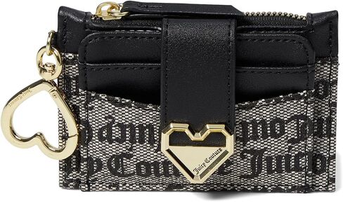 حافظة بطاقات طويلة من Juicy Couture Modern Chic باللون الأسود والبيج مقاس واحد in Saudi Arabia