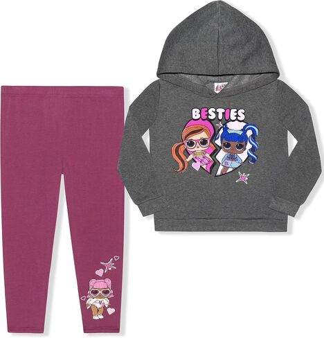 LOL Surprise Dolls Girls’ Hoodie and Legging Set for Little and Big Kids – Pink/Grey in Saudi Arabia