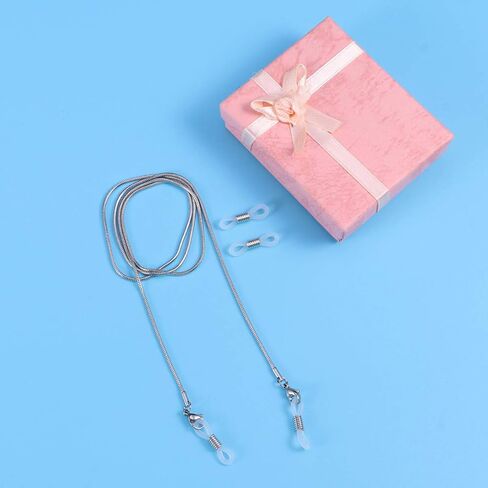 Toyvian Fashion Eyeglass Strap Chains Cord Stainless Steel Snake Chain Style Eyeglass Sunglasses Chain Cord Neck Strap Holder for Outdoor Activities Reading Glasses (Silver) in Saudi Arabia