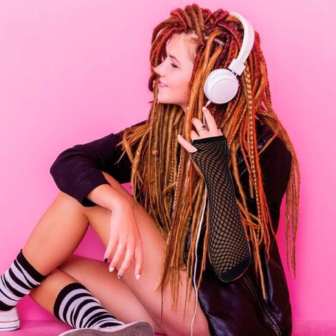 2 Pairs Fingerless Fishnet Gloves Long Fishnet Mesh Gloves 80s 90s Party Costume Accessories for Women and Girls in Kuwait