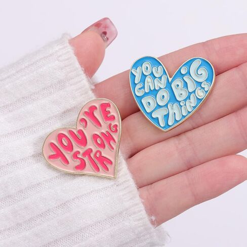 Positive Enamel Pins Set Inspirational Saying Brooch Motivational Phrase Lapel Badges Cute Brooch Pin for Women Girls Clothing Bags Hats Decorations in Saudi Arabia