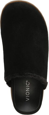 حذاء Arlette Mule النسائي من Vionic - حذاء مسطح مريح يشتمل على نعل داخلي مدمج لدعم قوس القدم يساعد على تصحيح النطق وتخفيف آلام الكعب الناجمة عن التهاب اللفافة الأخمصية، مقاسات العرض المتوسطة 5-12 in Saudi Arabia