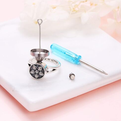 خاتم من الفضة الاسترليني عيار 925 بتصميم زهرة اللوتس للرماد محفور عليه عبارة «Always in My Heart» تذكاري للنساء والرجال، من الفضة الاسترليني بدون احجار كريمة, فضة استرلينية, بدون الأحجار الكريمة in Kuwait