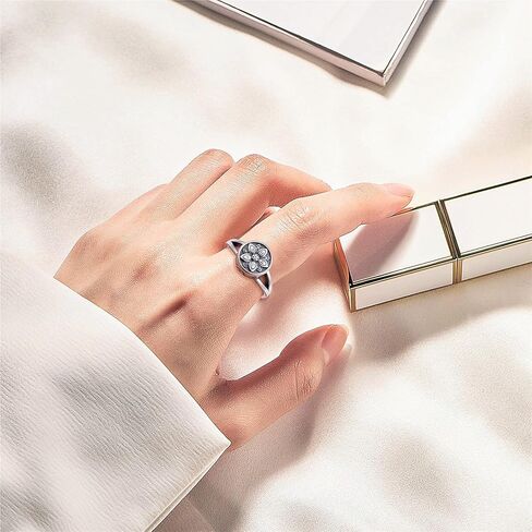 خاتم من الفضة الاسترليني عيار 925 بتصميم زهرة اللوتس للرماد محفور عليه عبارة «Always in My Heart» تذكاري للنساء والرجال، من الفضة الاسترليني بدون احجار كريمة, فضة استرلينية, بدون الأحجار الكريمة in Kuwait