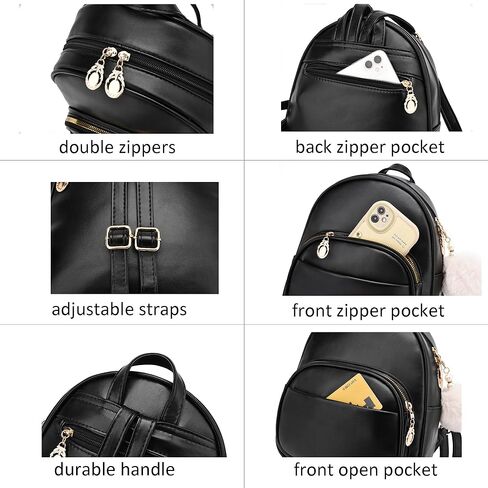 حقيبة ظهر صغيرة من BESYIGA للنساء، حقيبة ظهر جلدية صغيرة، حقيبة نهارية لطيفة للسفر in Kuwait