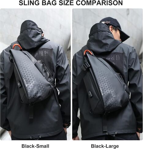 SUNMOP Anti-Theft Crossbody Sling Bag for Men Women,Small Backpack One Shoulder Bag,Chest Bag Sling Backpack Water Resistant in Saudi Arabia