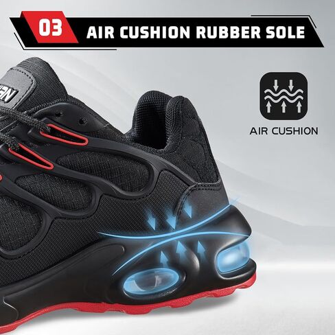 Furuian Steel Toe Shoes for Men Women Air Cushion Indestructible Steel Toe Sneakers Comfortable Safety Shoes Mens Work Shoes in Kuwait