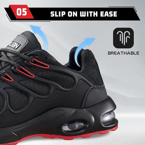 Furuian Steel Toe Shoes for Men Women Air Cushion Indestructible Steel Toe Sneakers Comfortable Safety Shoes Mens Work Shoes in Kuwait