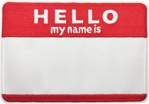 Hello My Name is Embroidered Iron On Patch in Kuwait