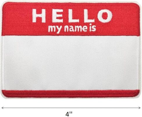 Hello My Name is Embroidered Iron On Patch in Kuwait