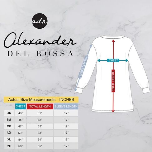 Alexander Del Rossa Women's Soft Ribbed Waffle Rib Knit Oversized Sleep Shirt, V-neck Night Shirt Sweater Top in Saudi Arabia