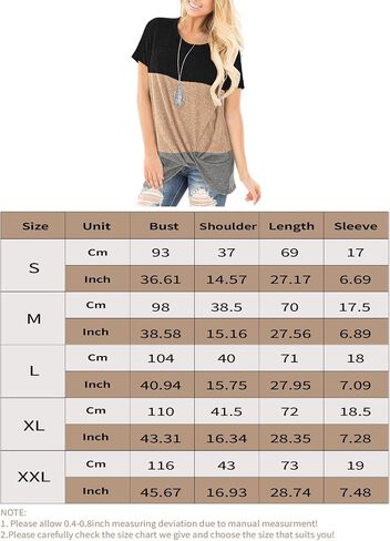 SHIBEVER Women's Tops Short Sleeve Twist Knotted T Shirts Summer Blouse Tunic Tops S-2XL in Kuwait