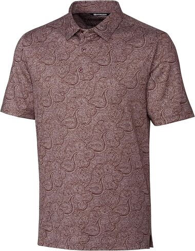 Cutter & Buck Men's Forge Paisley Heather Print Polo in Saudi Arabia
