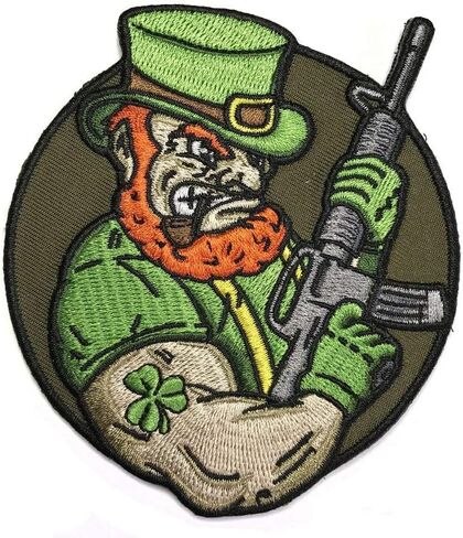 Honchosfx Angry Leprechaun AR-15 Embroidered Patriotic Irish Tactical Morale Patch in Kuwait