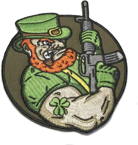 Honchosfx Angry Leprechaun AR-15 Embroidered Patriotic Irish Tactical Morale Patch in Kuwait