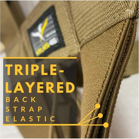 حمالات Atlas 46 24/7 Comfort-Tuff V2 شديدة التحمل - مقاس واحد يناسب الجميع، أسود in Kuwait