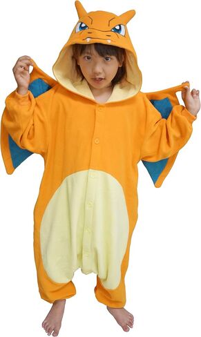 SAZAC Kigurumi - Pokemon - Charizard - بدلة أطفال زي هالوين - مقاس الأطفال (5-9 سنوات), برتقالي, Kids Size (5-9 Year Old) in Saudi Arabia