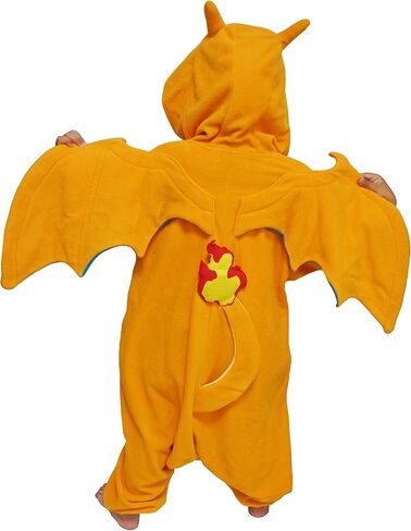 SAZAC Kigurumi - Pokemon - Charizard - بدلة أطفال زي هالوين - مقاس الأطفال (5-9 سنوات), برتقالي, Kids Size (5-9 Year Old) in Saudi Arabia