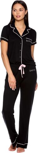 bebe Womens Pajama Sets - Notch Collar Pajama Top and Pajama Pants PJ Set - Pajamas for Women Logo in Kuwait