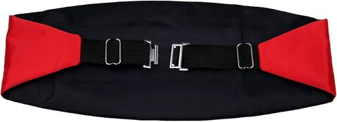 مجموعة منديل رجالي رسمي منسوج من الساتان Cummerbund مربوط مسبقًا - تتوفر العديد من الألوان الصلبة in Kuwait
