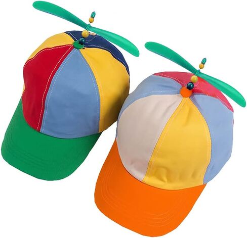 2 حزمة قبعة المروحة للكبار بألوان قوس قزح الزاهية قبعة المروحة قوس قزح الأعلى in Kuwait