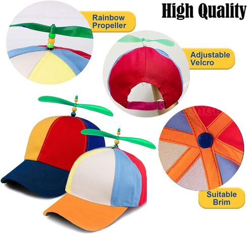 2 حزمة قبعة المروحة للكبار بألوان قوس قزح الزاهية قبعة المروحة قوس قزح الأعلى in Kuwait