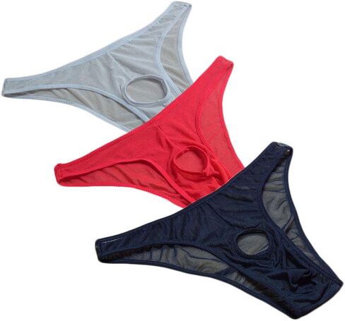 ملابس داخلية مثيرة للرجال من KHUFUZI حزمة 3 في 1 ملابس داخلية رائعة ملابس داخلية شبكية جليدية ملابس داخلية بيكيني ثونج هدية لصديقك in Kuwait