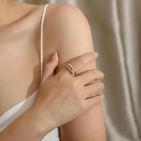 HX SHARE Cuff Pearl Ring، حلقة كابل مصممة لتناسب محيط الإصبع بين 70 مم -90 مم in Kuwait