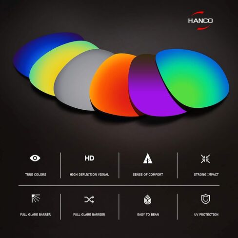 HANCO Polarized Replacement Lenses for Oakley Bottlecap Sunglasses - Black in Saudi Arabia