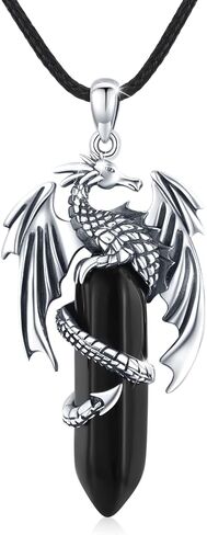 AOSAIB التنين قلادة S925 الفضة الاسترليني التنين الكريستال قلادة قلادة للرجال النساء التنين مجوهرات هدايا التنين قلادة بارد قلادة عيد ميلاد هدايا عيد الحب in Kuwait
