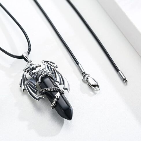 AOSAIB التنين قلادة S925 الفضة الاسترليني التنين الكريستال قلادة قلادة للرجال النساء التنين مجوهرات هدايا التنين قلادة بارد قلادة عيد ميلاد هدايا عيد الحب in Kuwait