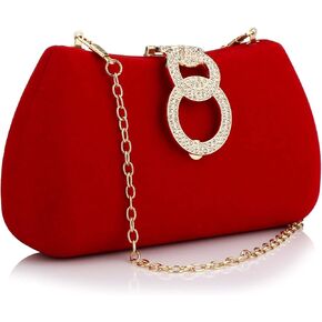 Buric Clutch Purses for Women Fashion Evening Bag Gold Clutch Small Crossbody Bag with Detachable Chain for Party/Wedding in Kuwait