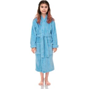 TowelSelections Girls Robe, Kids Plush Kimono Soft Fleece Bathrobe in Saudi Arabia