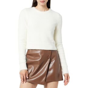 The Drop Women's Juliana Cropped Eyelash Sweater