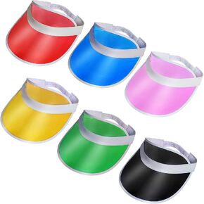 Jmkcoz 6 Pack Sun Visor Hats Cap Sports Beach Tennis Golf Headwear for Women Men