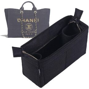 Purse Organizer Insert for Chanel shopping Large bag insert Organizer2086Black-C